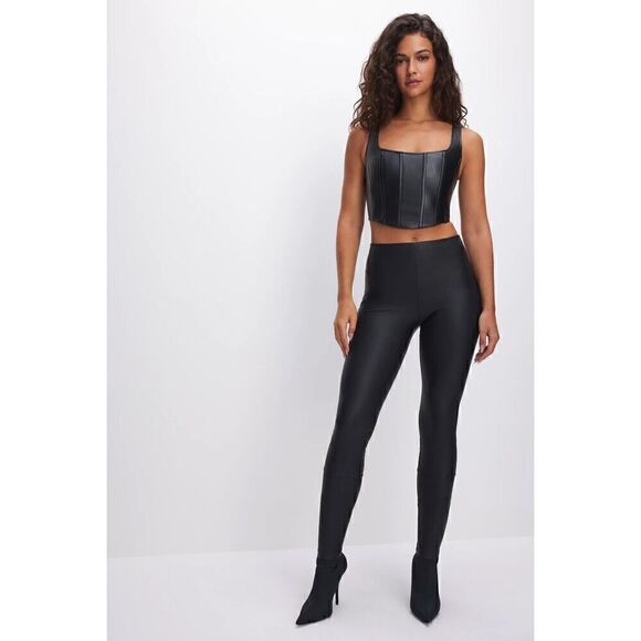 GOOD WAIST FAUX LEATHER LEGGINGS - Picture 1 of 7